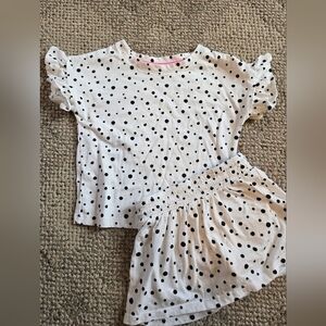 Cat & Jack Black and White Polka Dot Set